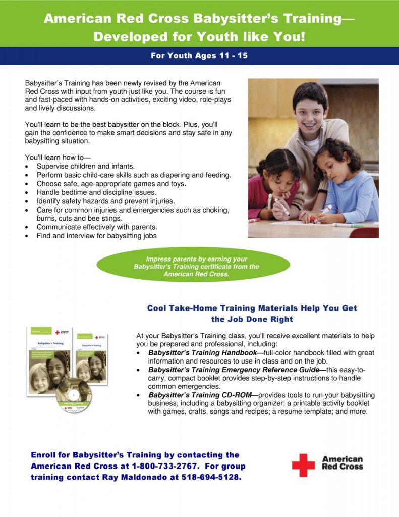 Red Cross Babysitting Course (FULL) Kirkland Town Library